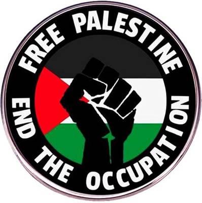 Free Palestine End the Occupation przypinka do klapy wolna Palestyna odznaka emblemat broszka przypinka do kapelusza ubrania plecak, 1.18*1.18inch/3*3CM